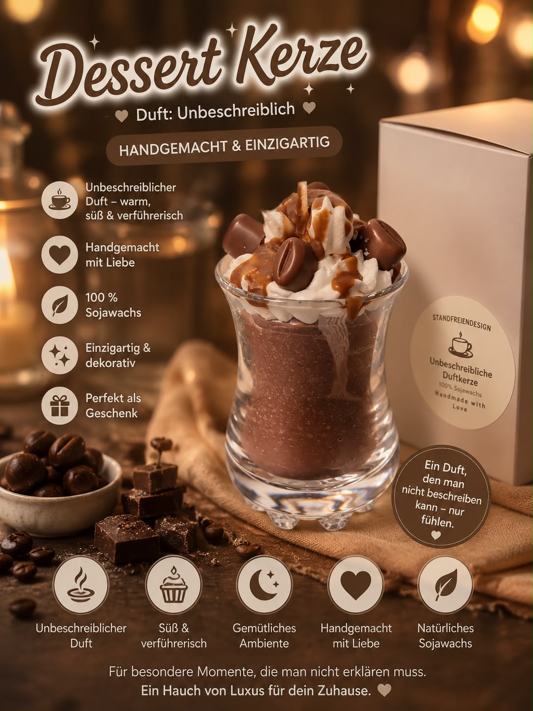 Dessert Kerze klein