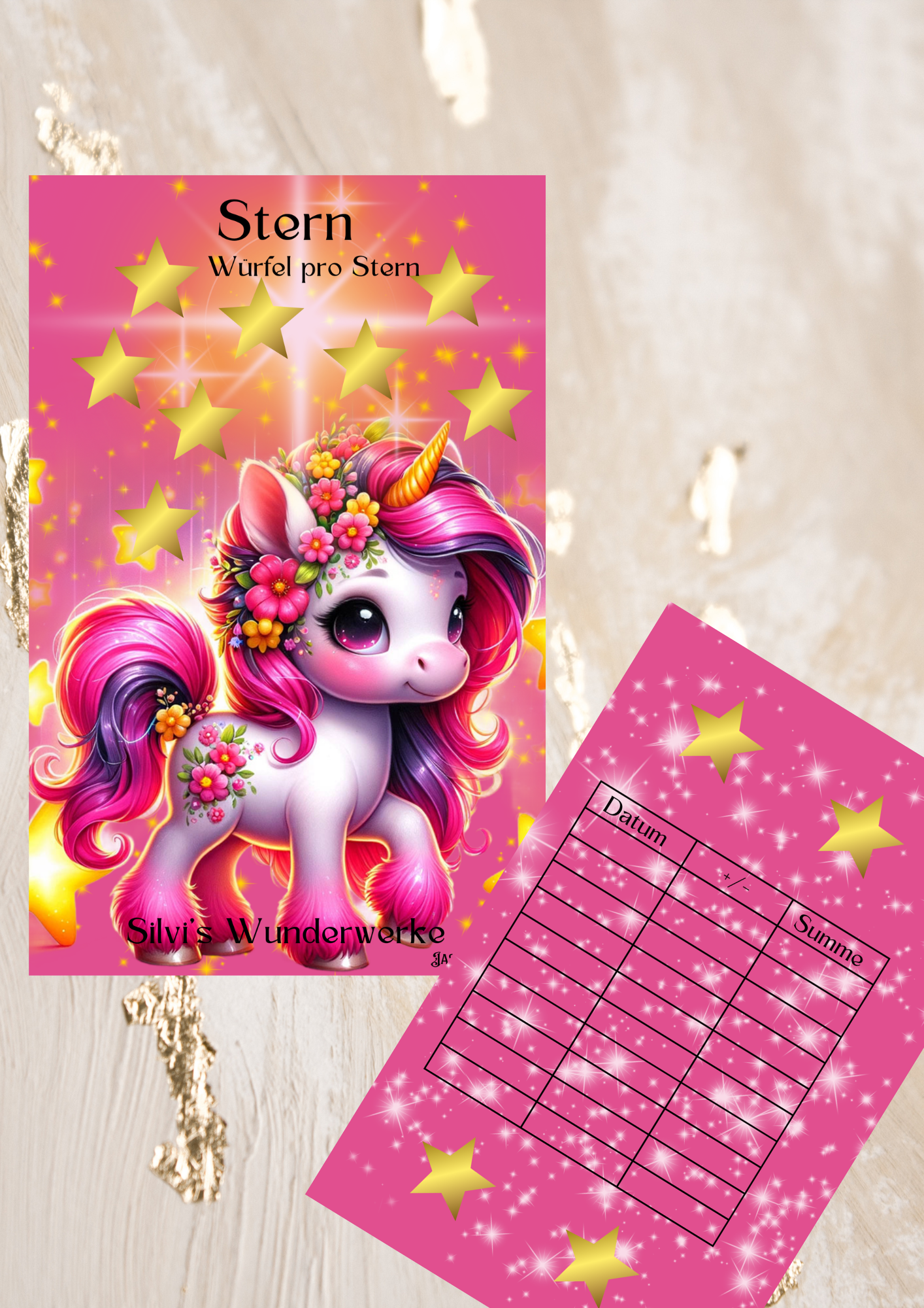 Einhorn Challenges Set oder Einzelt