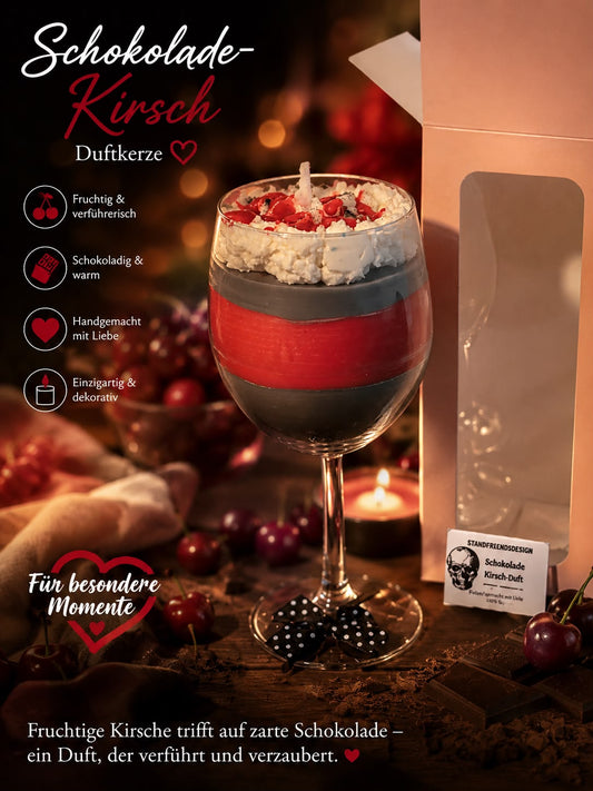 Horror Kerze mit Schokolade und Kirsch Duft