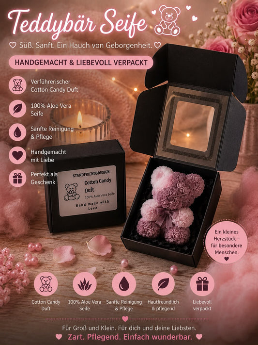 Teddybär Seife Cotton Candy Duft