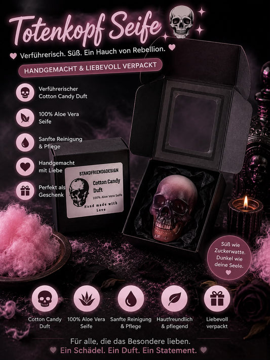 Totenkopf Seife Cotton Candy Duft