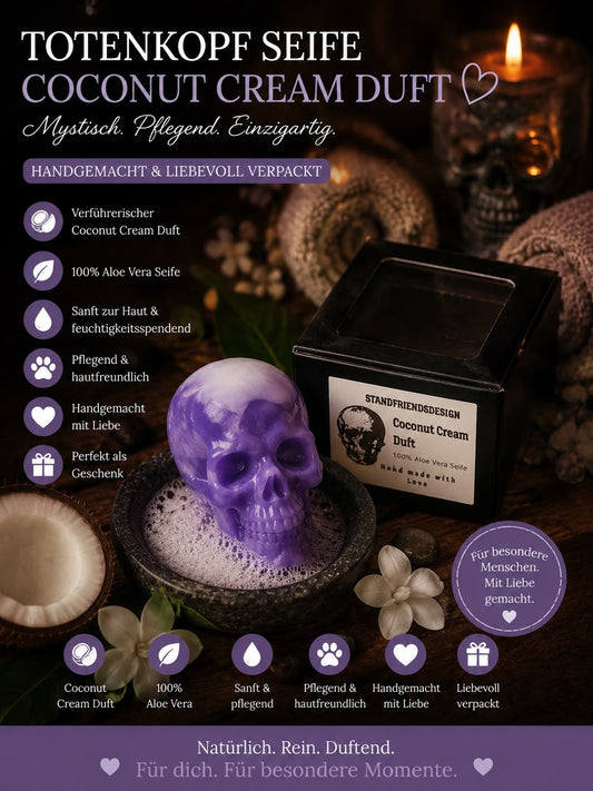 Totenkopf Seife Coconut- Cream Duft