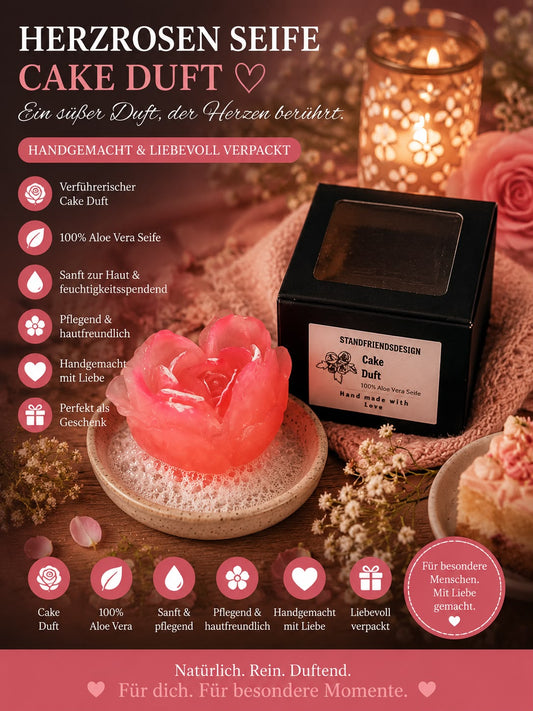 Herzrosen Seife Cake Duft