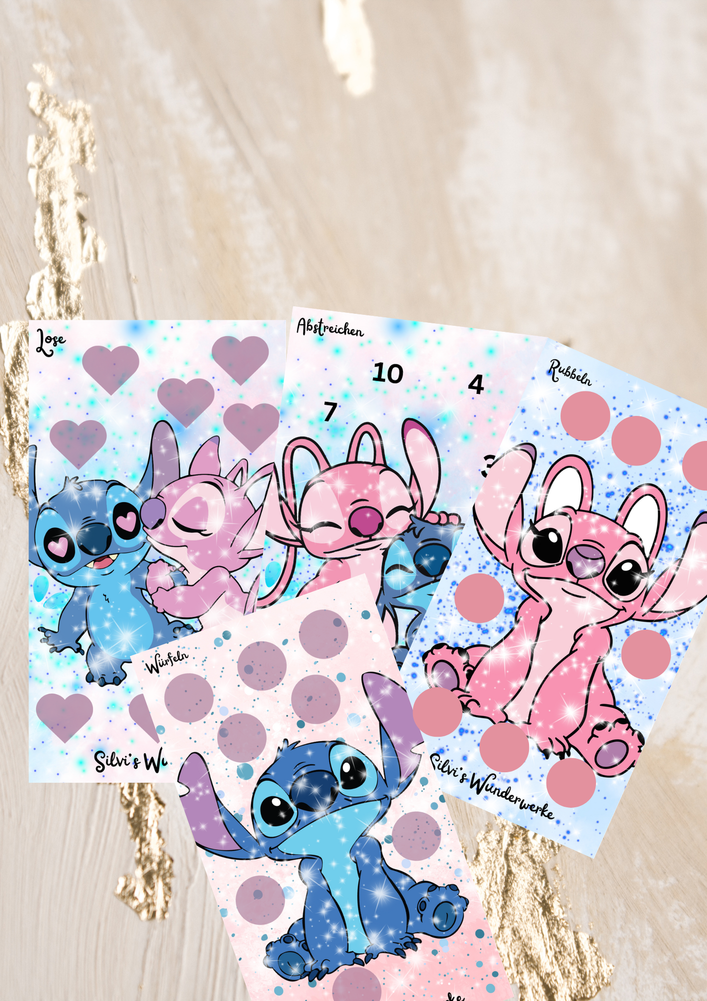 Blaues und Rosanes Monster Binder oder Ohne