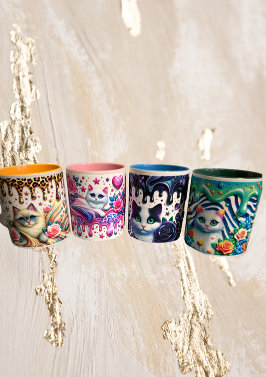Katzen Becher mit Henkel