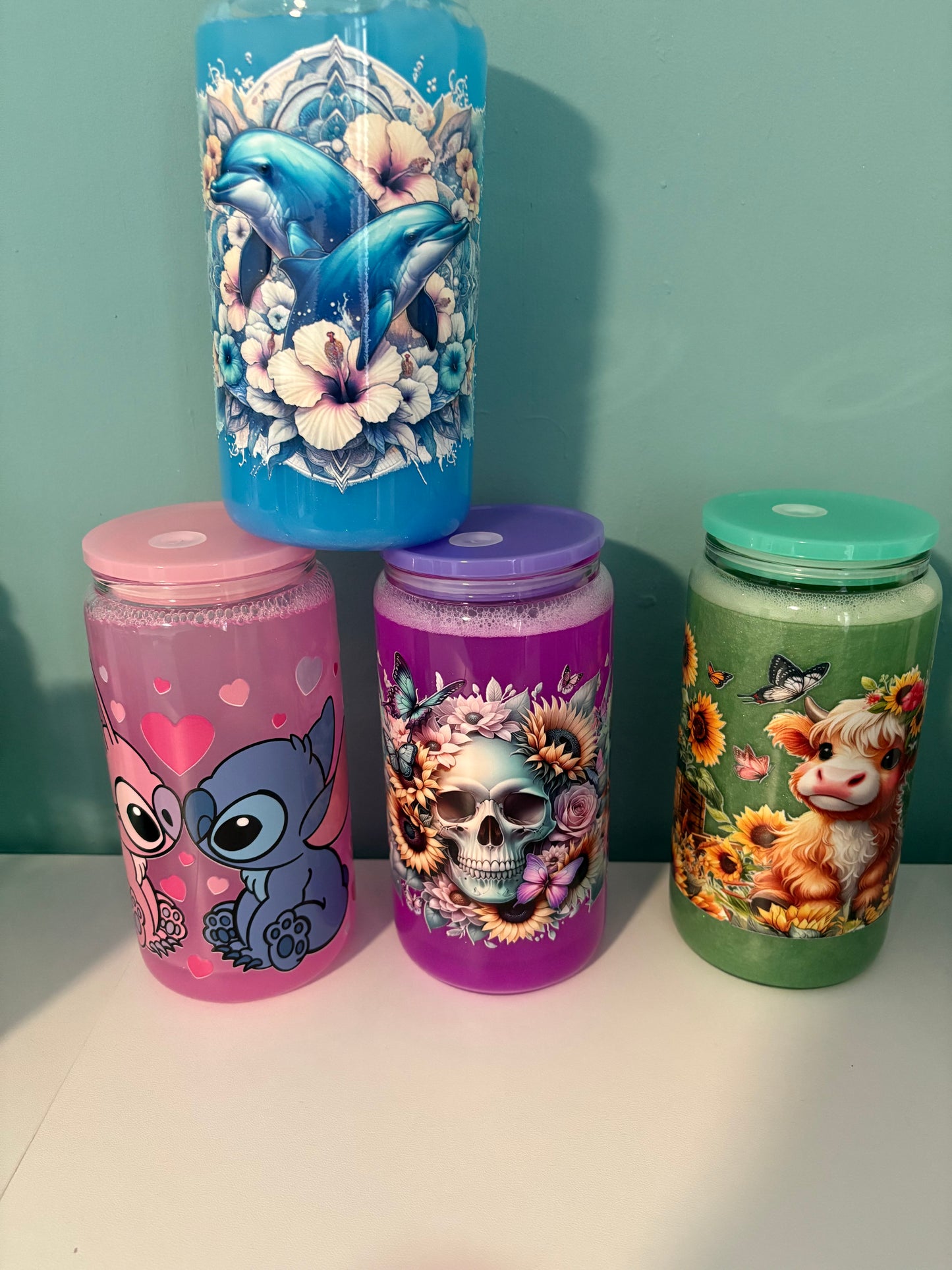 Snow Globe Becher aus Glas